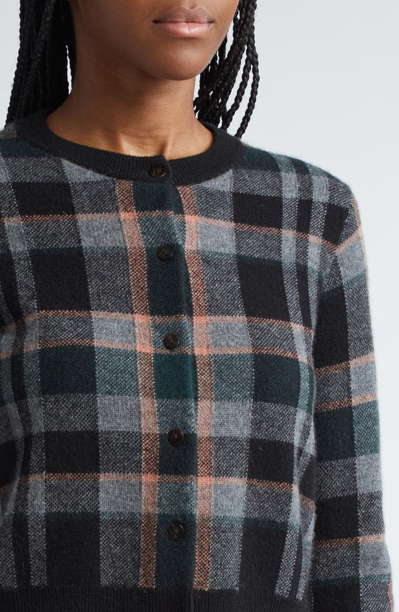Vince Plaid Cashmere Cardigan, Alternate, color,