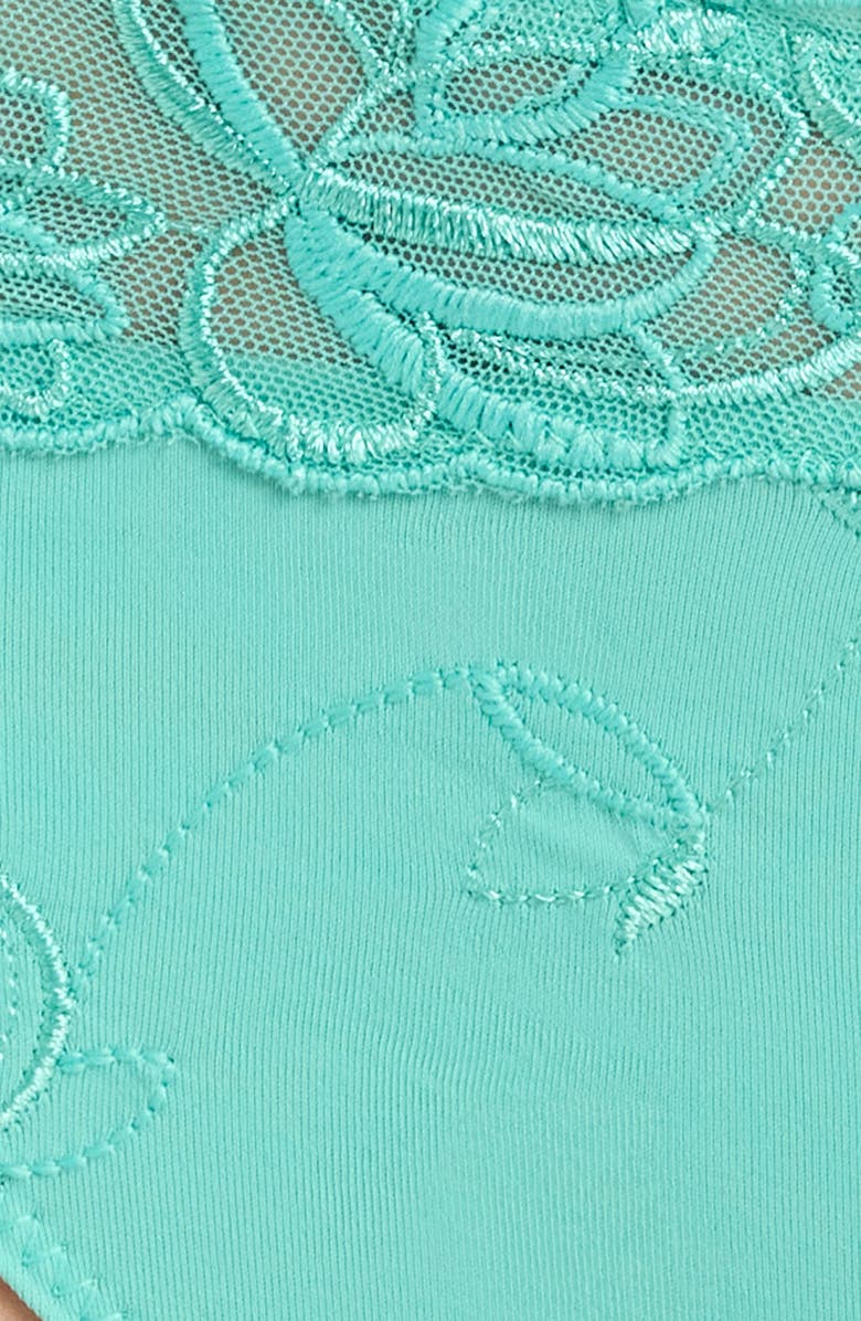 Hunkemöller Diva Embroidered Mesh Panties, Alternate, color, Pool Blue