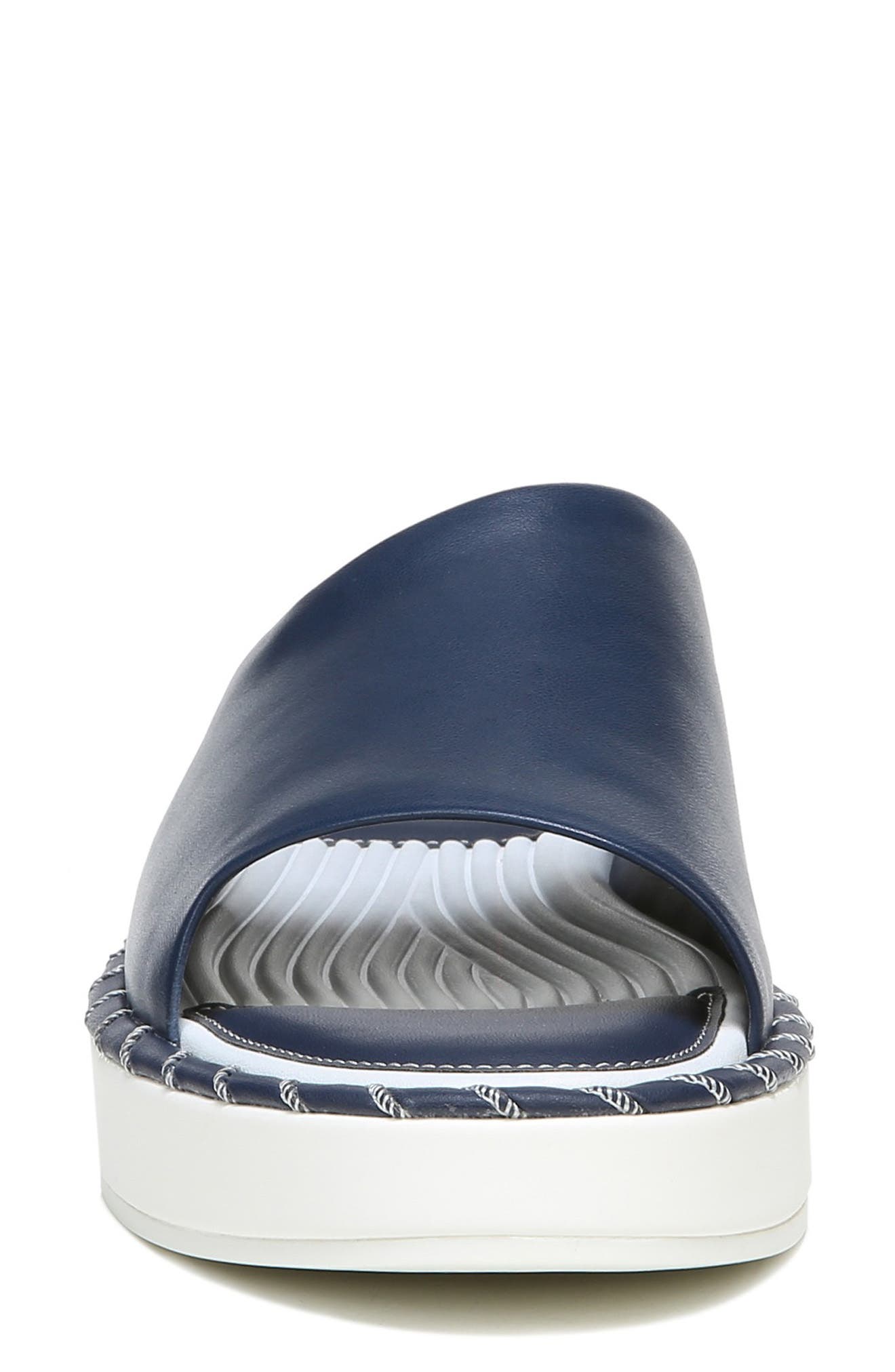 Zoe Platform Slide Sandal, Alternate, color, NAVY LEATHER