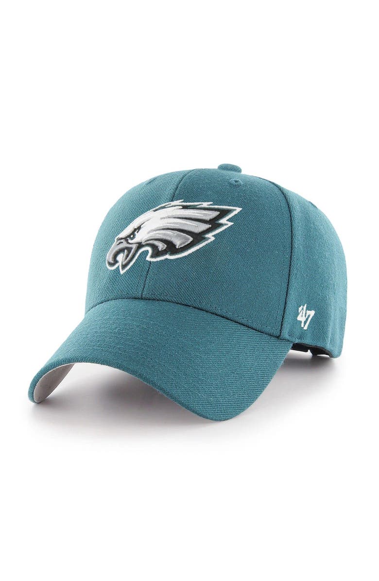 '47 Men's '47 Midnight Green Philadelphia Eagles MVP Adjustable Hat, Main, color,