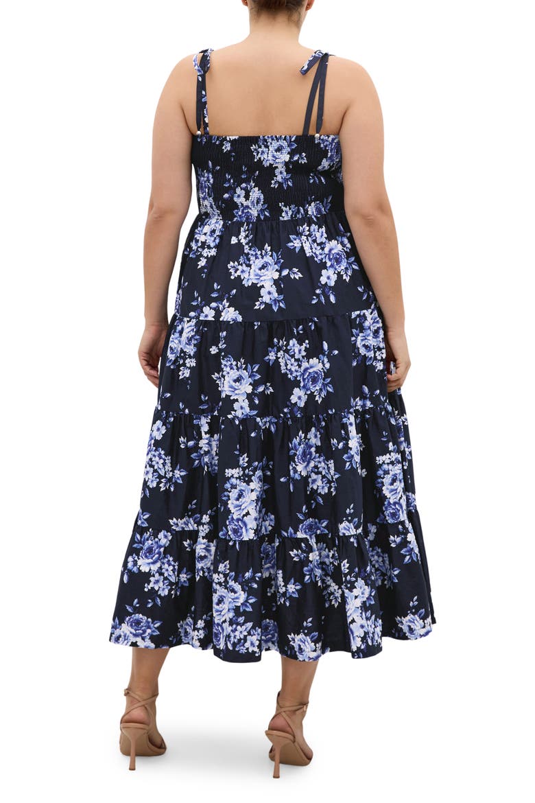 Marli Floral Print A-Line Dress, Alternate, color, AMALFI FLORAL