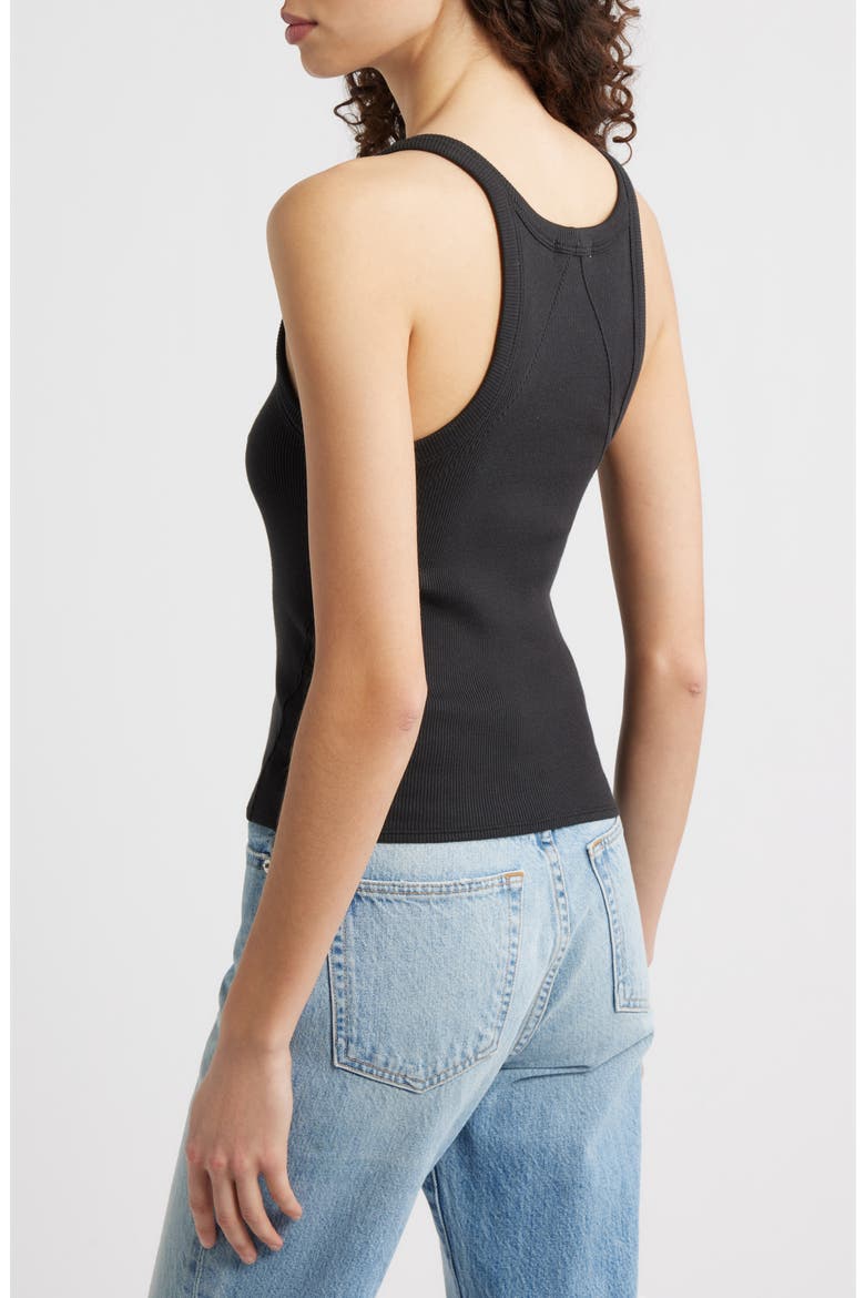The Essential Rib Tank, Alternate, color, BLACK