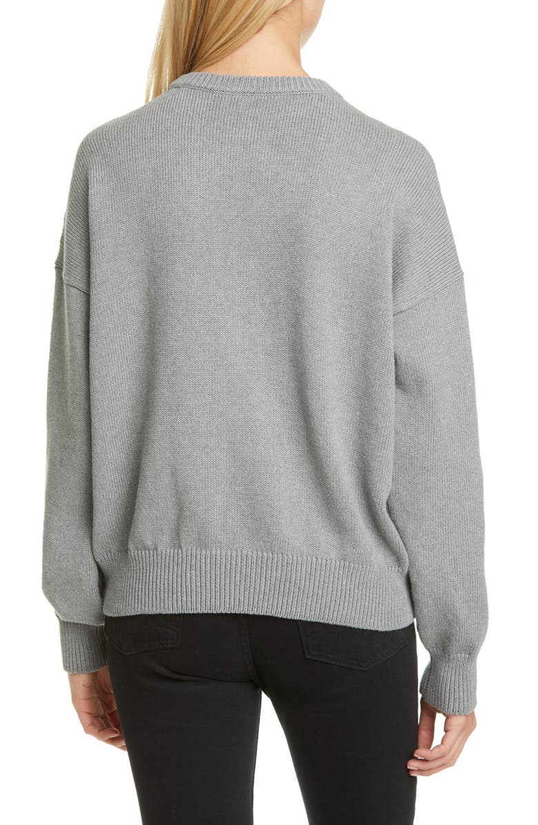 Loewe Ribbon Logo Cotton Sweater, Alternate, color, 