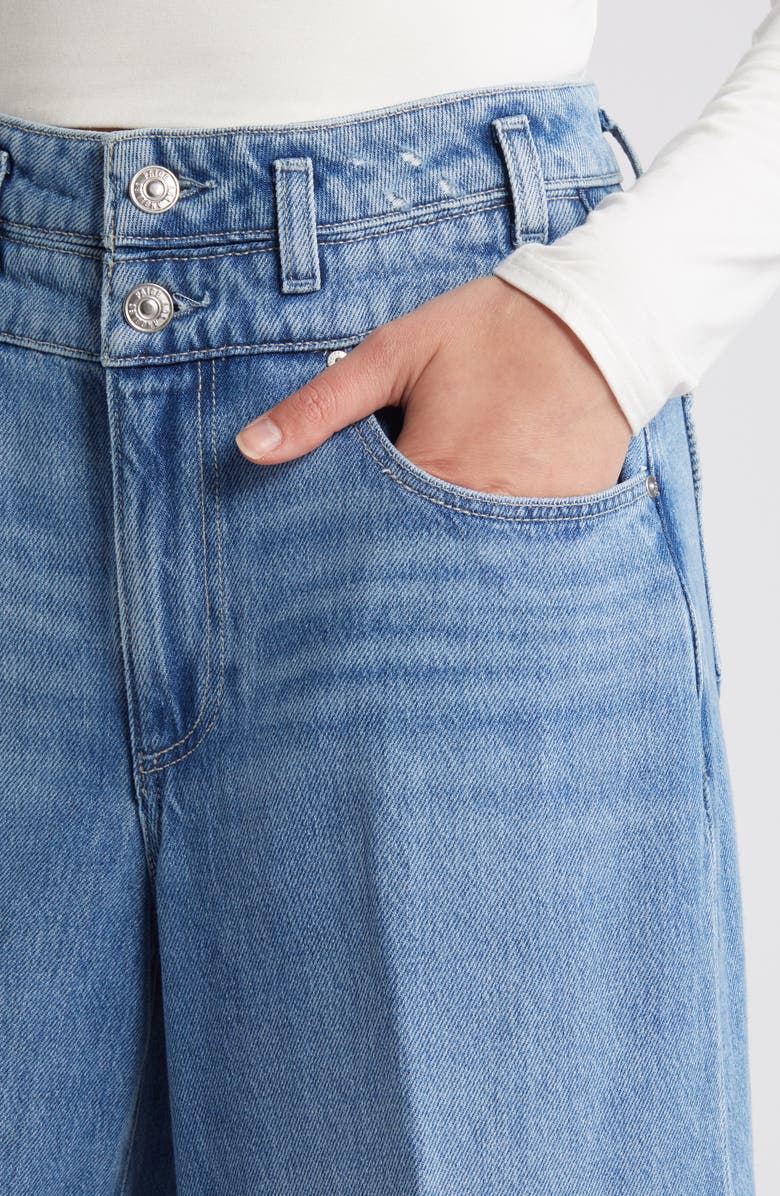 PAIGE Portia Double Waistband Wide Leg Jeans, Alternate, color,