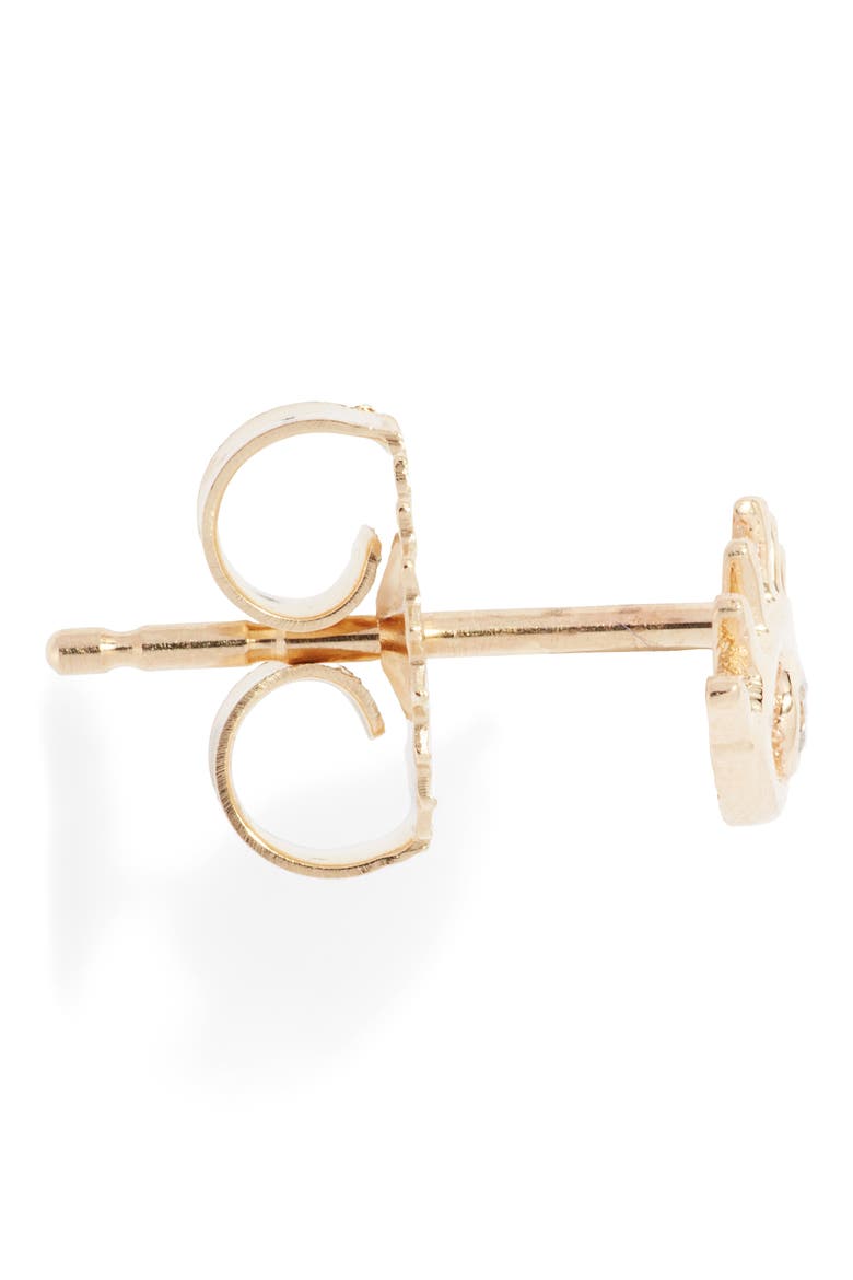 Lash Evil Eye Stud Earring, Alternate, color, GOLD/ DIAMOND