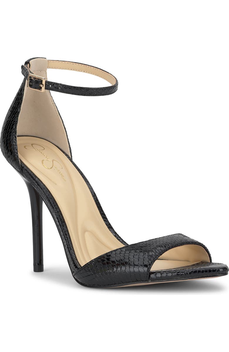 Jessica Simpson Nelira Ankle Strap Sandal, Main, color, Black