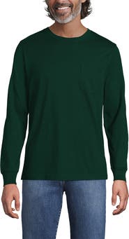 Lands' End Super-T Long Sleeve T-Shirt with Pocket