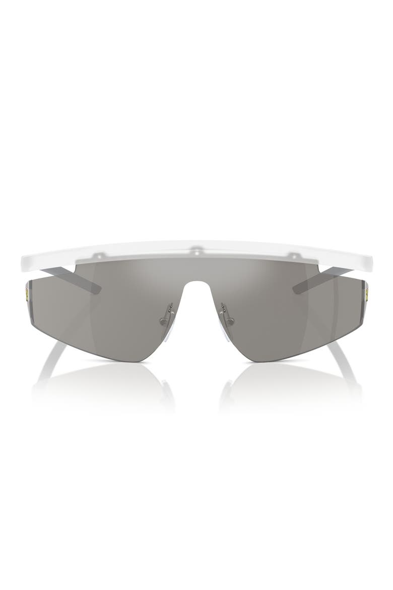 140mm Irregular Shield Sunglasses, Main, color, TRANSPARENT GREY