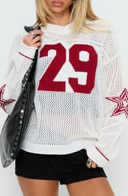 Princess Polly Korrin Graphic V-Neck Sweater