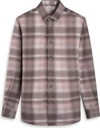 Bugatchi Julian Shaped Fit Abstract Check Lyocell Button-Up Shirt
