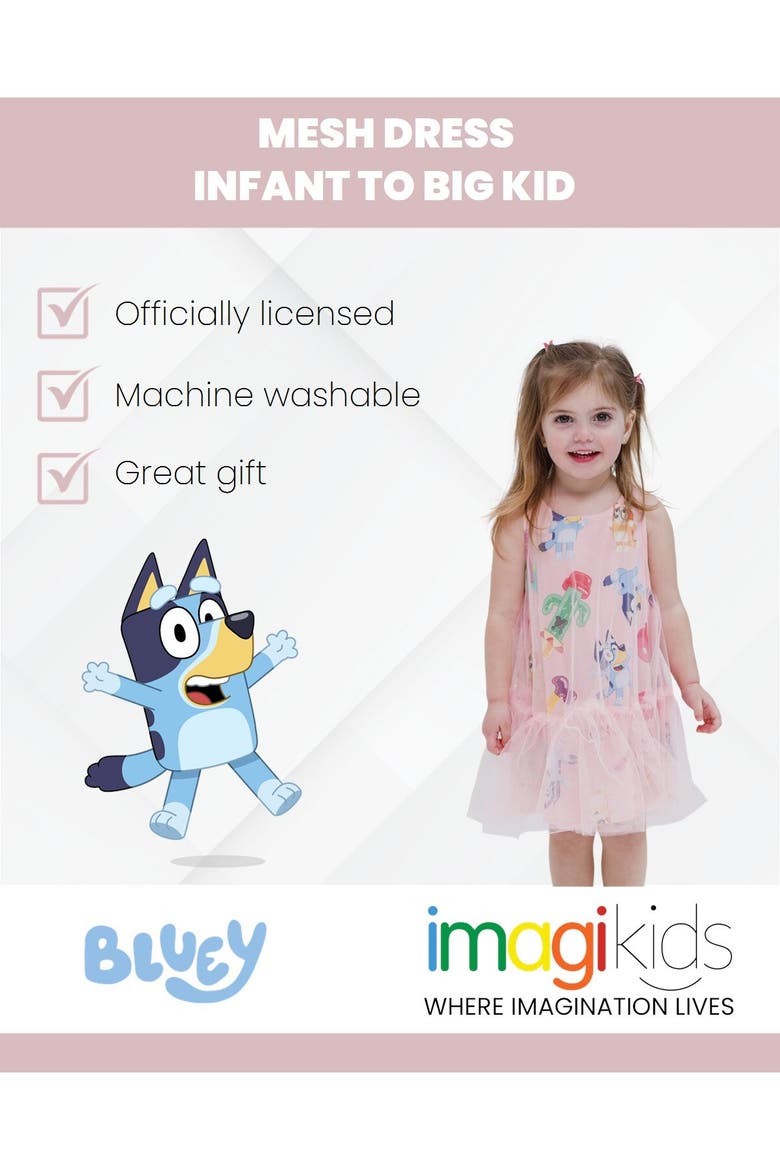 Sleeveless Dress, Alternate, color, Bluey Bingo Pink