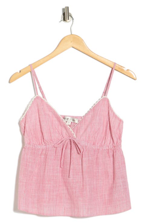 Crochet Trim Babydoll Tank