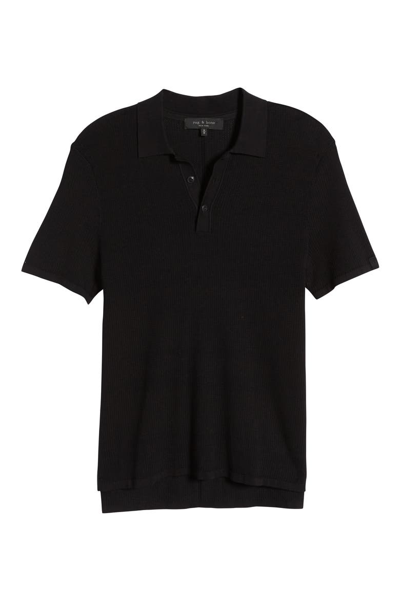 Harvey Knit Polo, Alternate, color, BLK