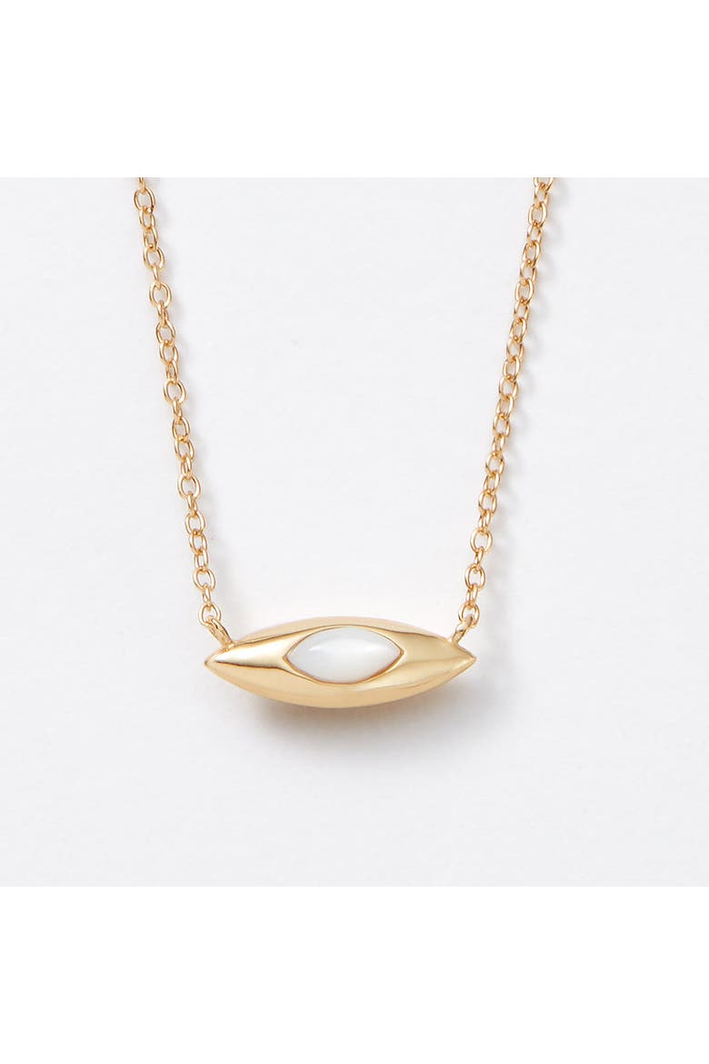 Viola Reversible Gold Pearl and Topaz Necklace, Main, color, Gold