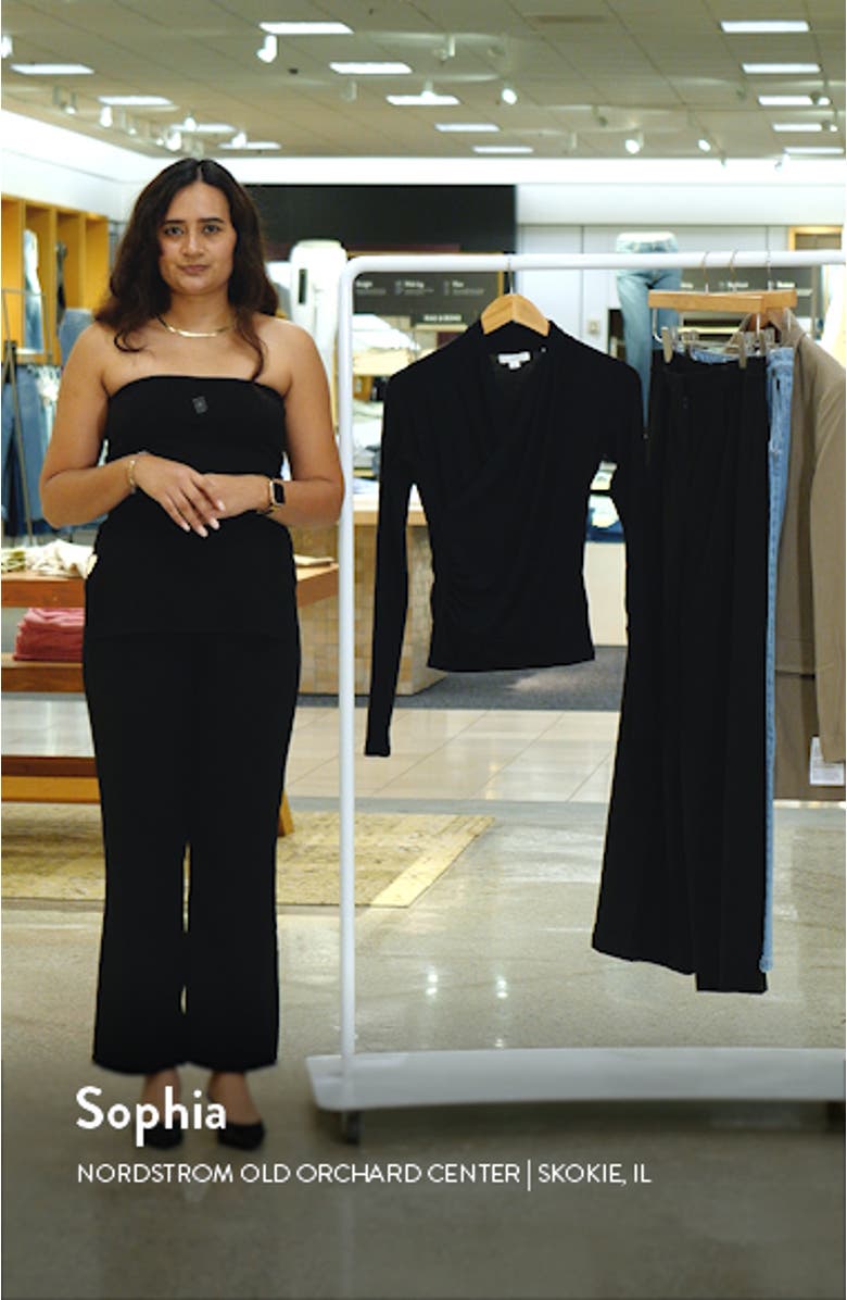 Long Sleeve Knit Wrap Top, sales video thumbnail