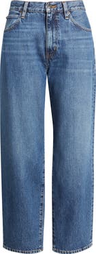 FRAME The Hang High Waist Ankle Straight Leg Jeans