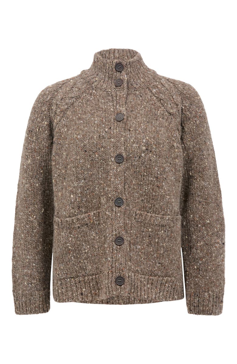 Celtic & Co. Donegal Funnel Neck Cardigan, Alternate, color, 