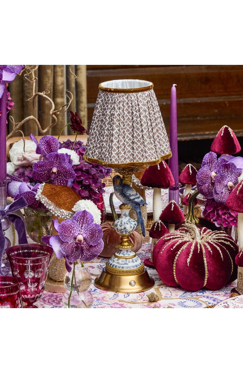 Mrs. Alice Chocolate Lotus Lampshade, Alternate, color, Brown