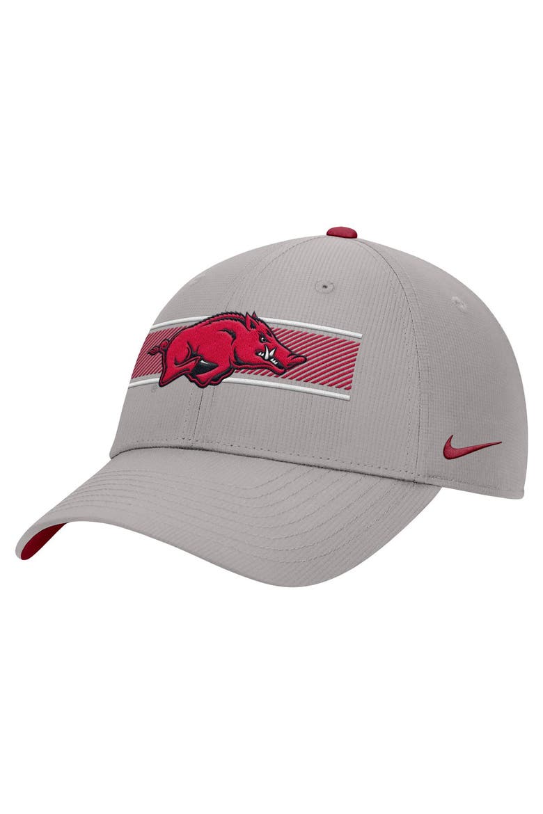 Men's Nike Gray Arkansas Razorbacks Ripstop Dri-FIT Adjustable Hat, Main, color, Gray