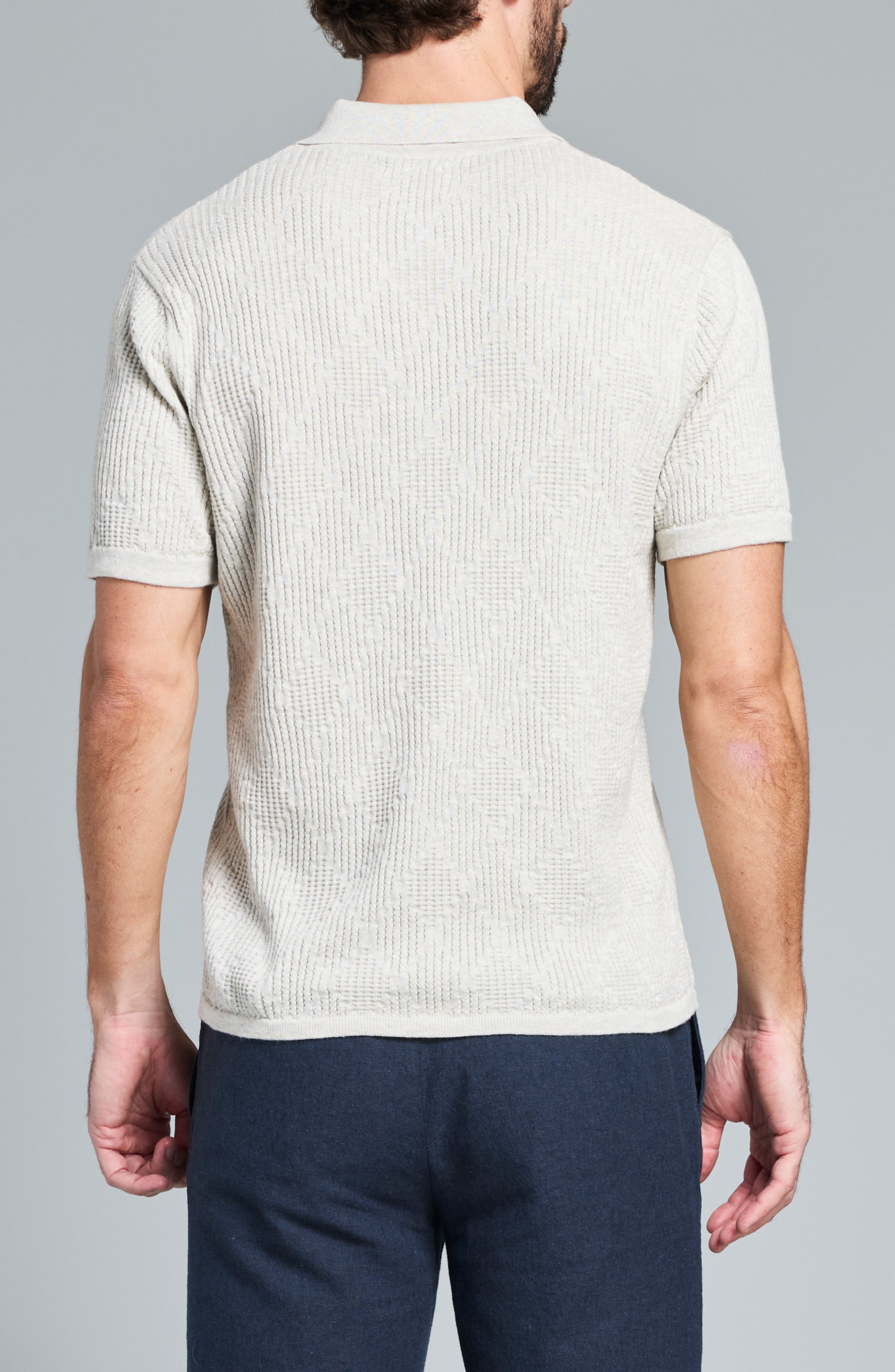 Diamond Stitch Polo Sweater - image 2