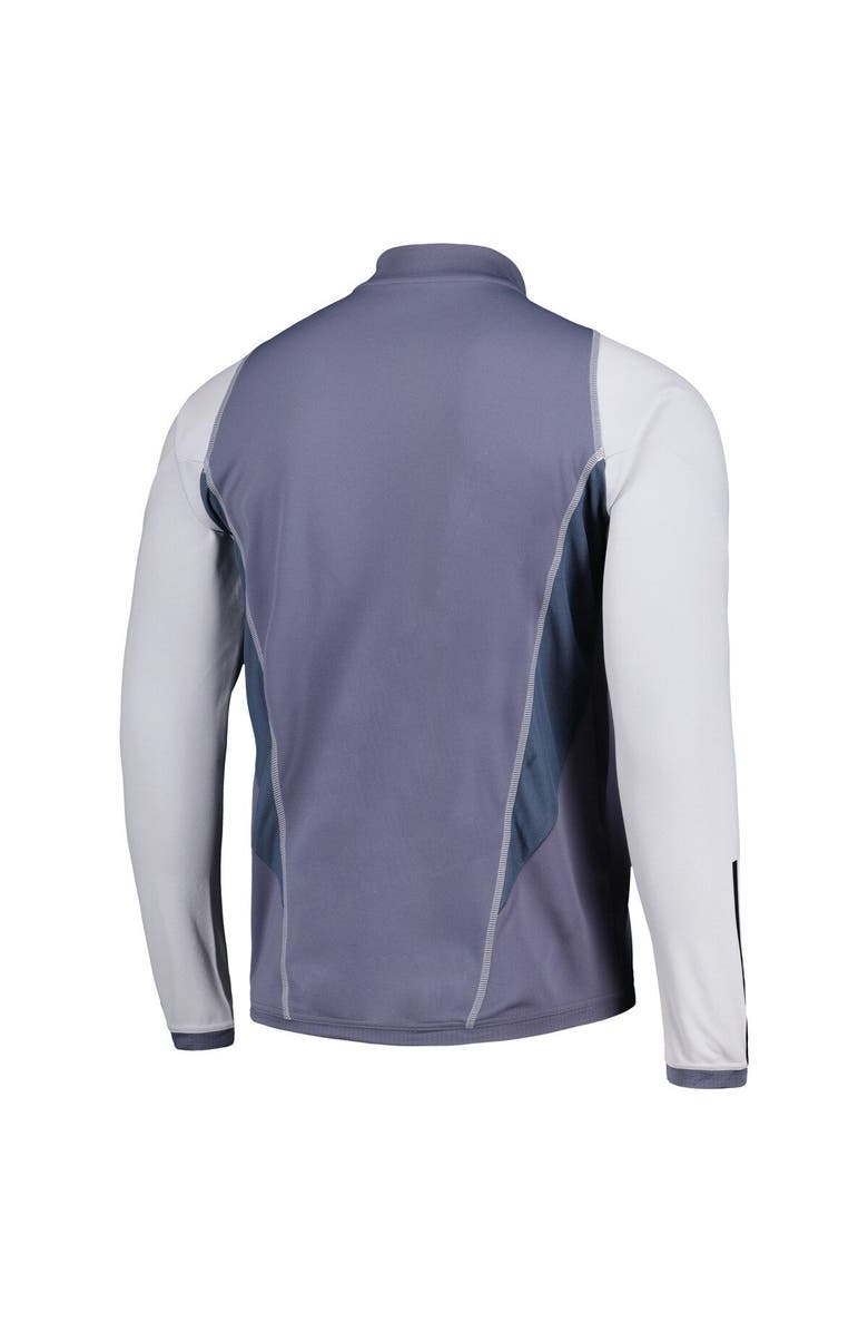 adidas Men's adidas Gray San Jose Earthquakes 2024 On-Field AEROREADY Quarter-Zip Training Top, Alternate, color,