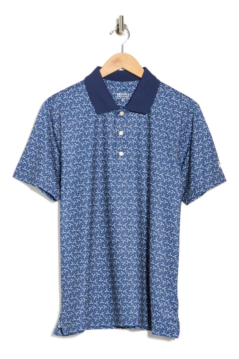 Golf Club Print Polo, Alternate, color, NAVY MULTI