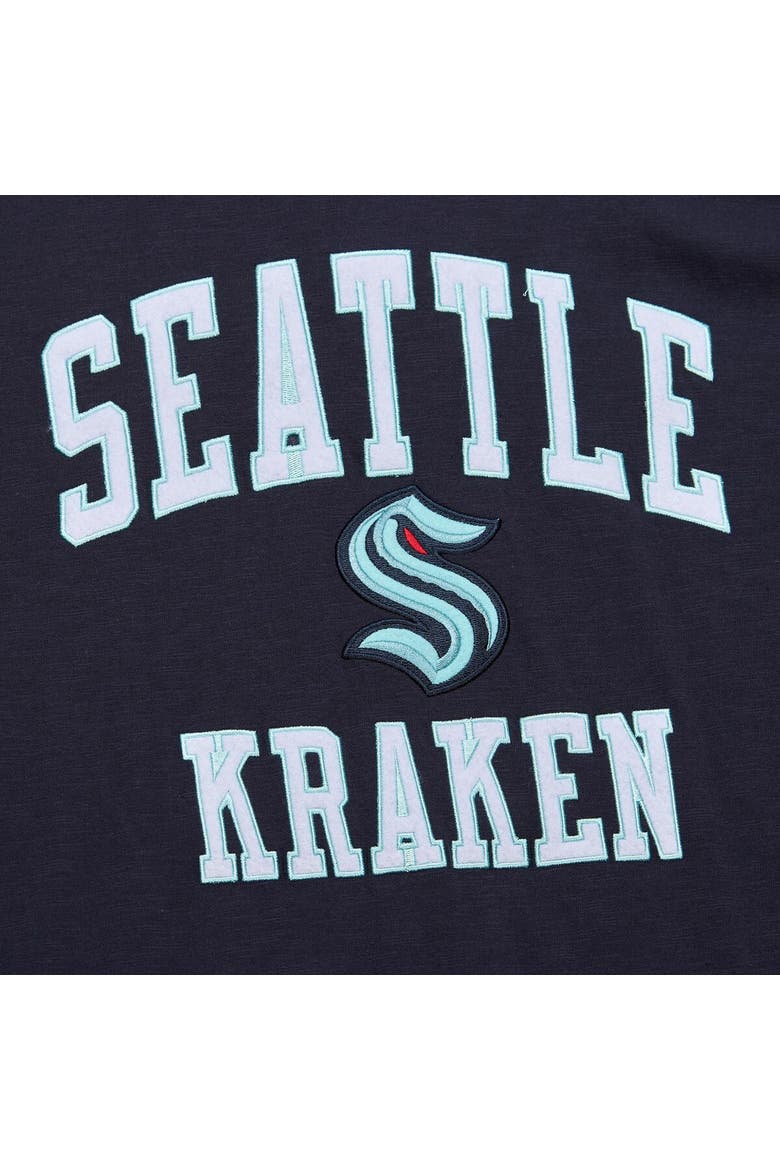 Men's Mitchell & Ness Deep Sea Blue Seattle Kraken Legendary Slub T-Shirt, Alternate, color, Navy