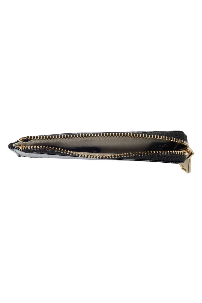 Metro Zip Card Case, Alternate, color, BLACK PATENT