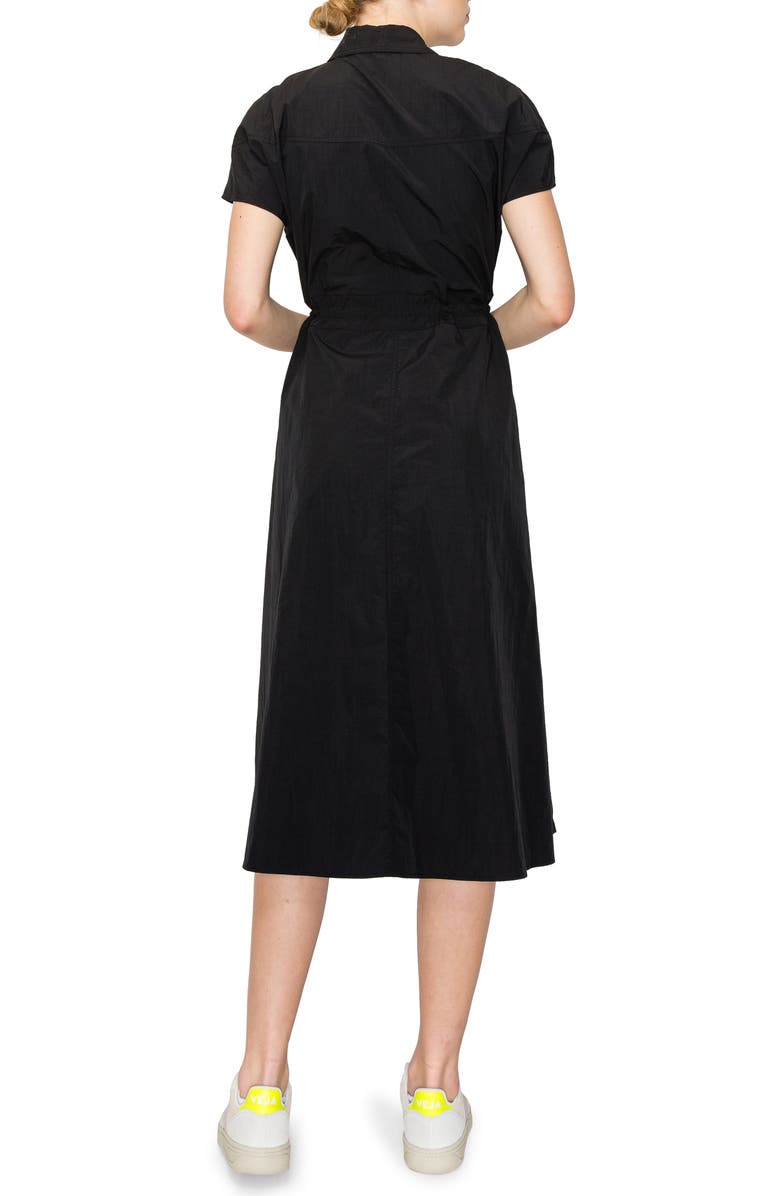 MELLODAY Drawstring Waist Midi Shirtdress, Alternate, color, 