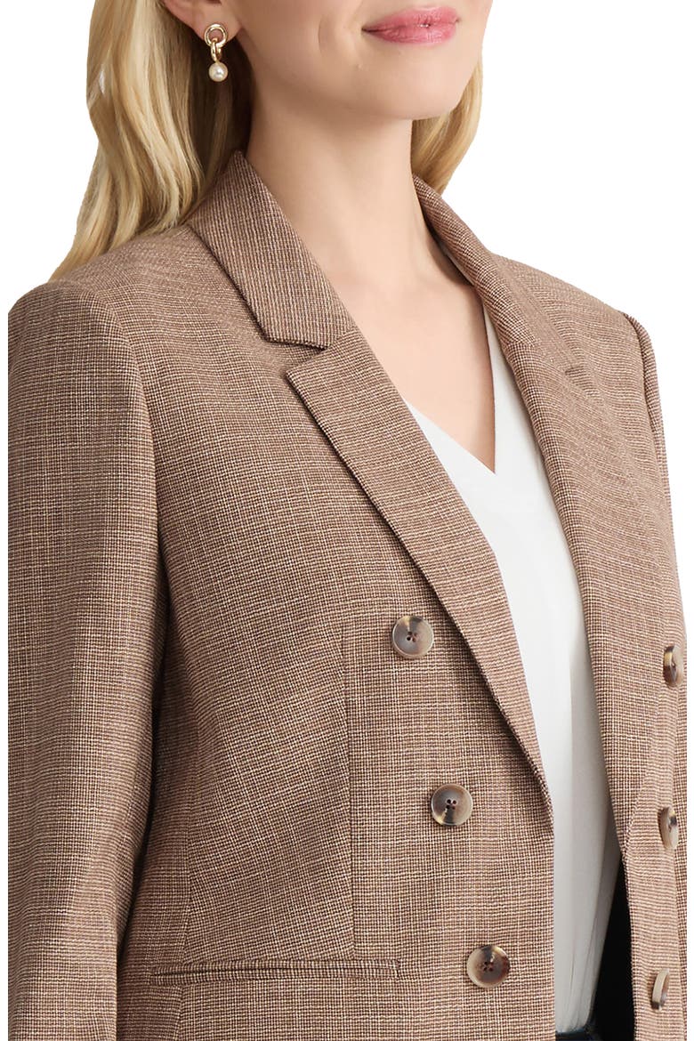 Faux Double Breasted Blazer, Alternate, color, FUDGE MULTI