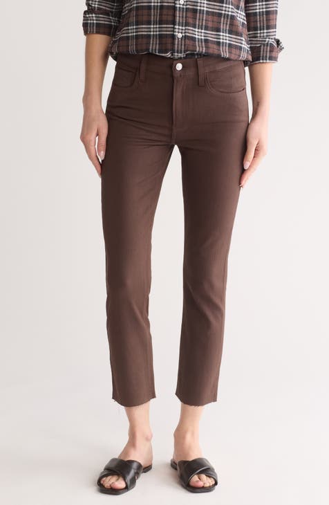 The Everyday High Waist Straight Leg Jeans (Chocolate)