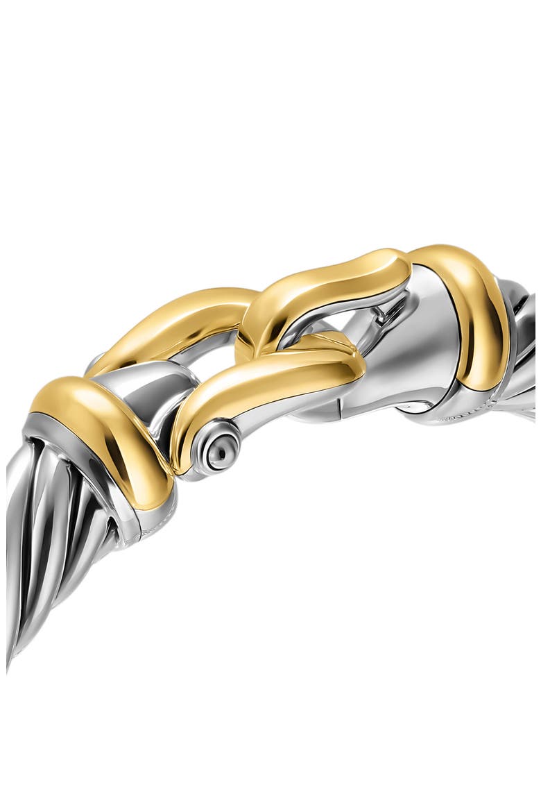 The Cable Collection 14k Gold Buckle Flex Bracelet, Alternate, color, SILVER