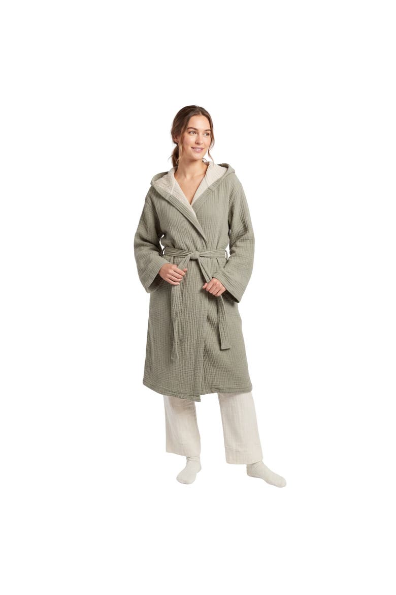 Soho Supersoft 4-Layer Cotton Gauze Robe, Main, color, Sage Green - L/XL