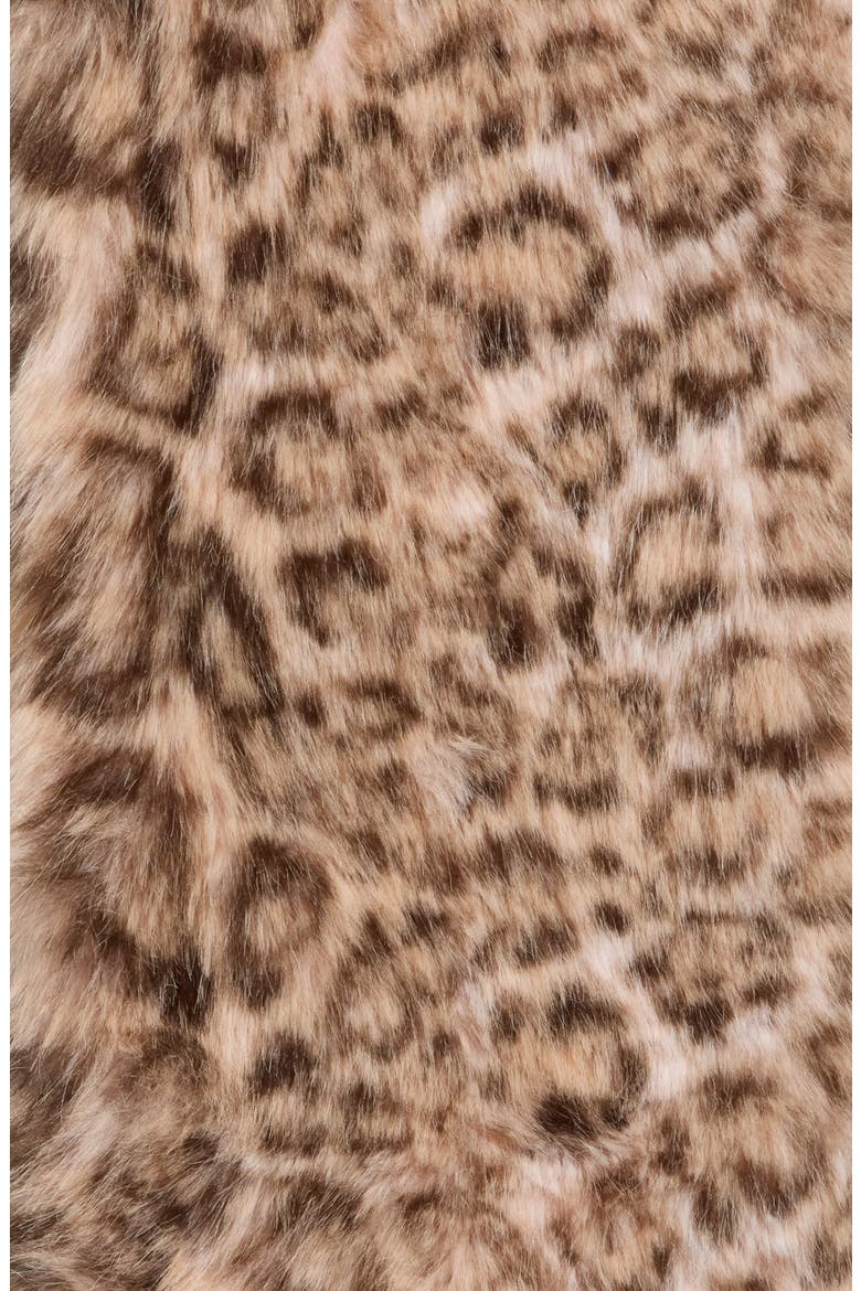 Leopard Faux Fur Pull-Through Scarf, Main, color, LEOPARD
