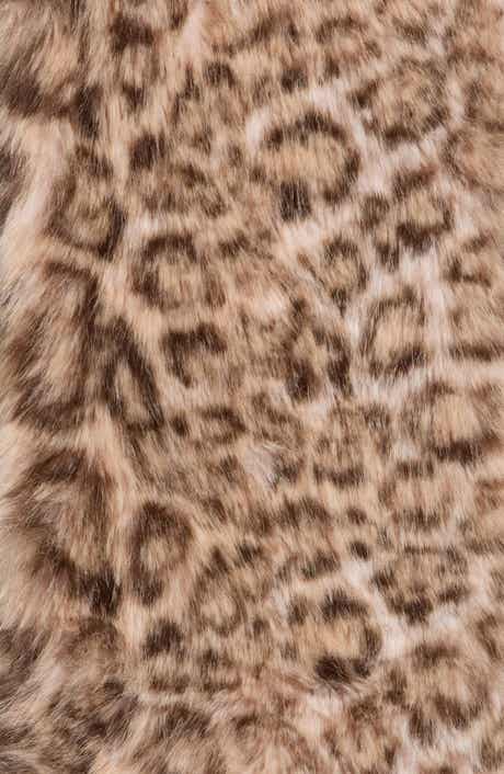 Leopard Faux Fur Pull-Through Scarf