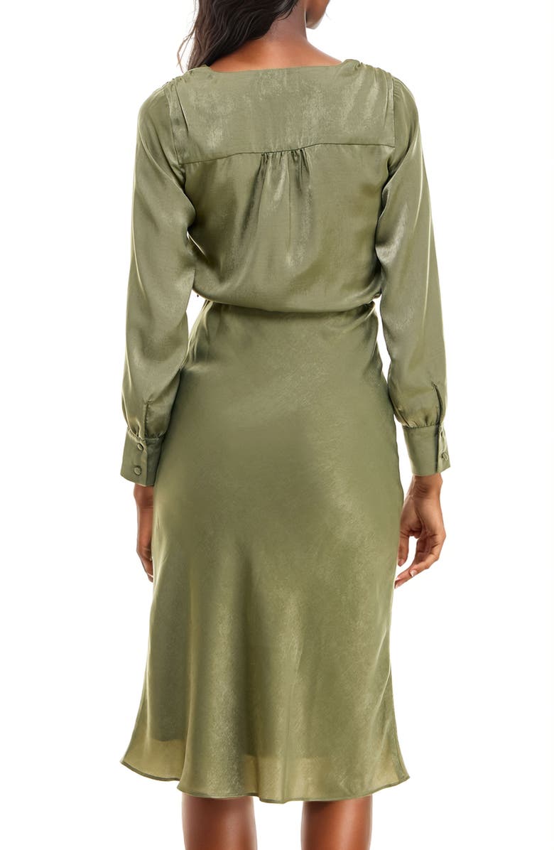 Socialite Bias Cut Long Sleeve Midi Dress, Alternate, color, 