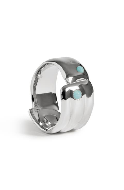 Amaia Amazonite Sterling Silver Bold Ring