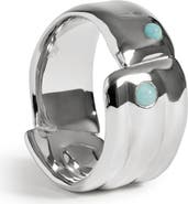 Monica Vinader Amaia Amazonite Sterling Silver Bold Ring