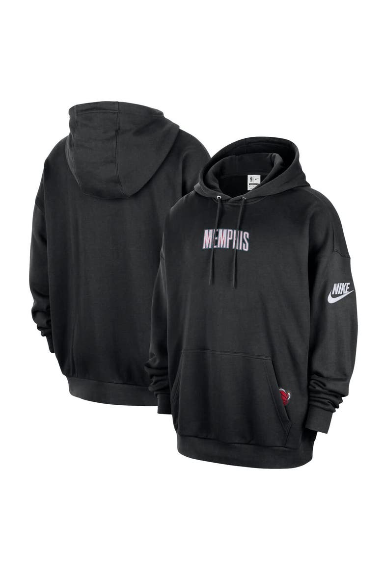 Men's Nike Black Memphis Grizzlies Classic Edition Hardwood Classics Premium Club Heavyweight Fleece Hoodie, Main, color, Black