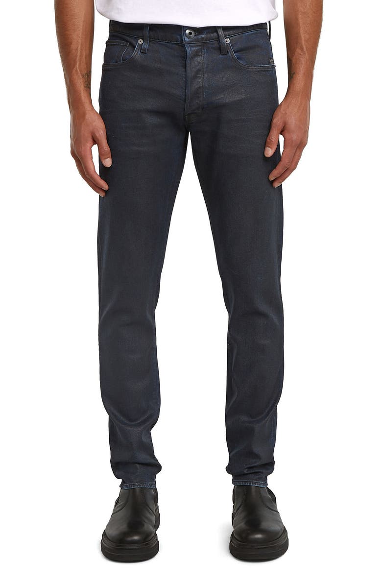 G-STAR 3301 Slim Fit Jeans, Main, color, Worn In Lunar Blue Coated