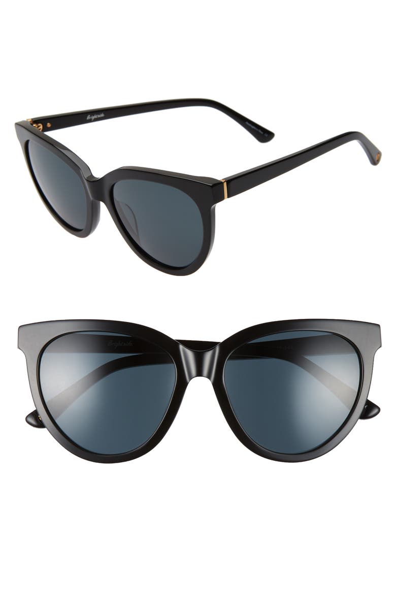 Beverly 55mm Cat Eye Sunglasses, Main, color, BLACK/ GREY
