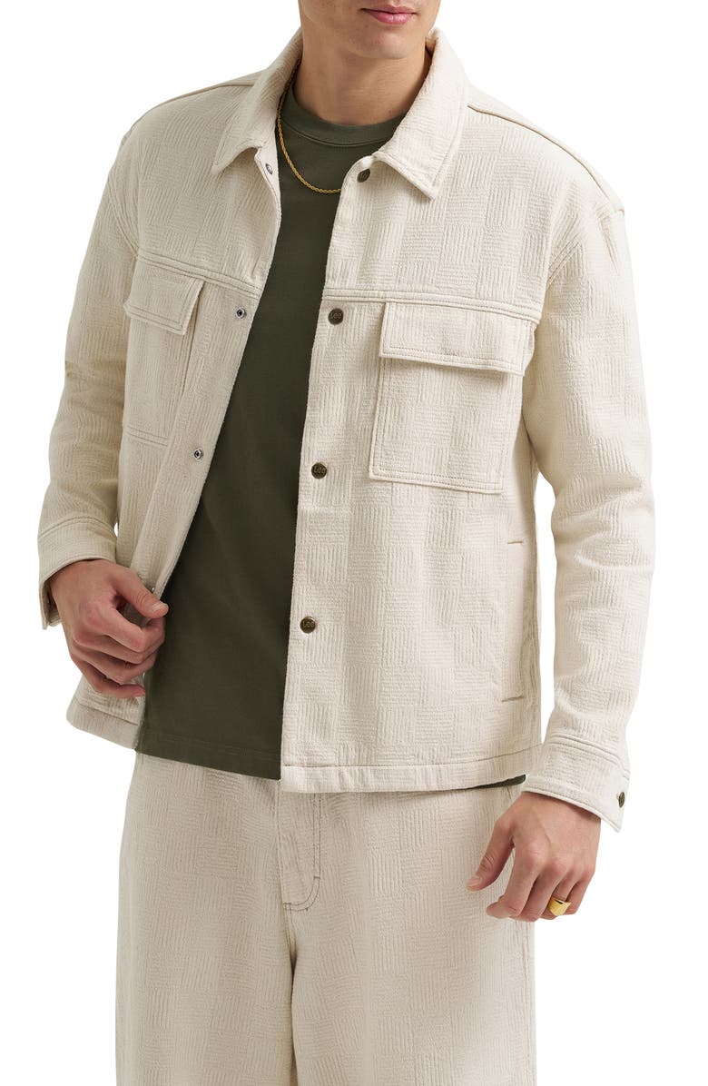 Lee Jacquard Cotton Snap Overshirt, Main, color, 