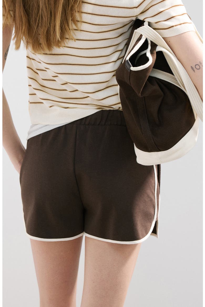 Tennis Club Shorts, Alternate, color, BROWN