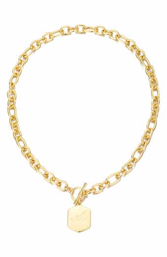 Adornia Monogram Initial Pendant Necklace