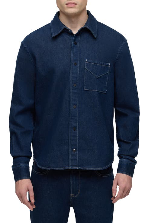 Denim Snap-Up Shirt
