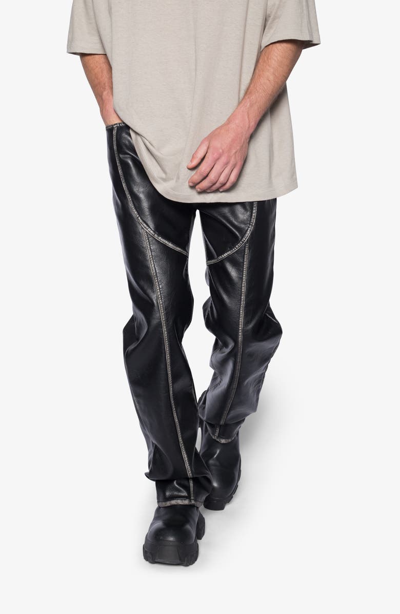 mnml V687 Antique West Faux Leather Pants, Alternate, color, 