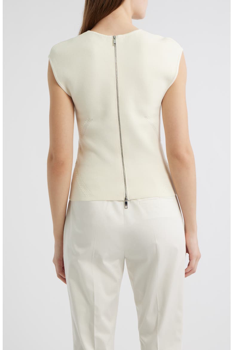Farmera Zip Back Knit Top, Alternate, color, OPEN WHT