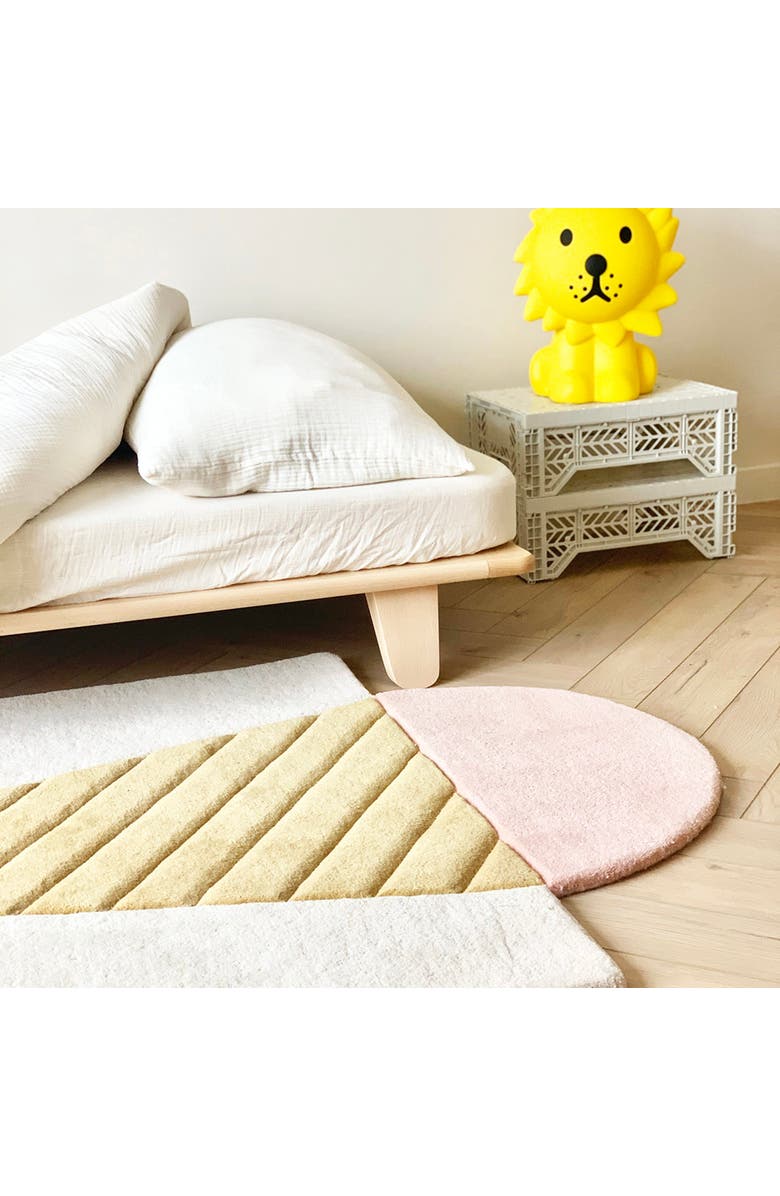 Maison Deux Ice Cream Rug, Alternate, color, Pink And Light Brown Print