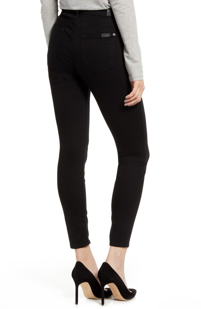 7 For All Mankind <sup>®</sup> High Waist Ankle Skinny Jeans, Alternate, color, 