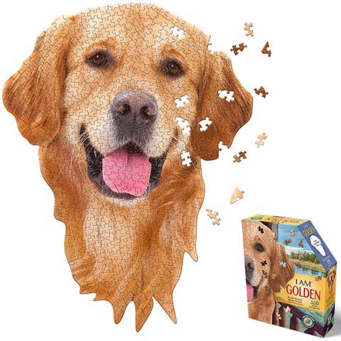 I Am Golden 550 Piece Puzzle Dog Shaped Animal Jigsaw, 24 X 32"